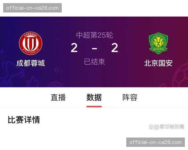 成都蓉城2-0力克北京国安，凤凰山主场连胜纪录延续